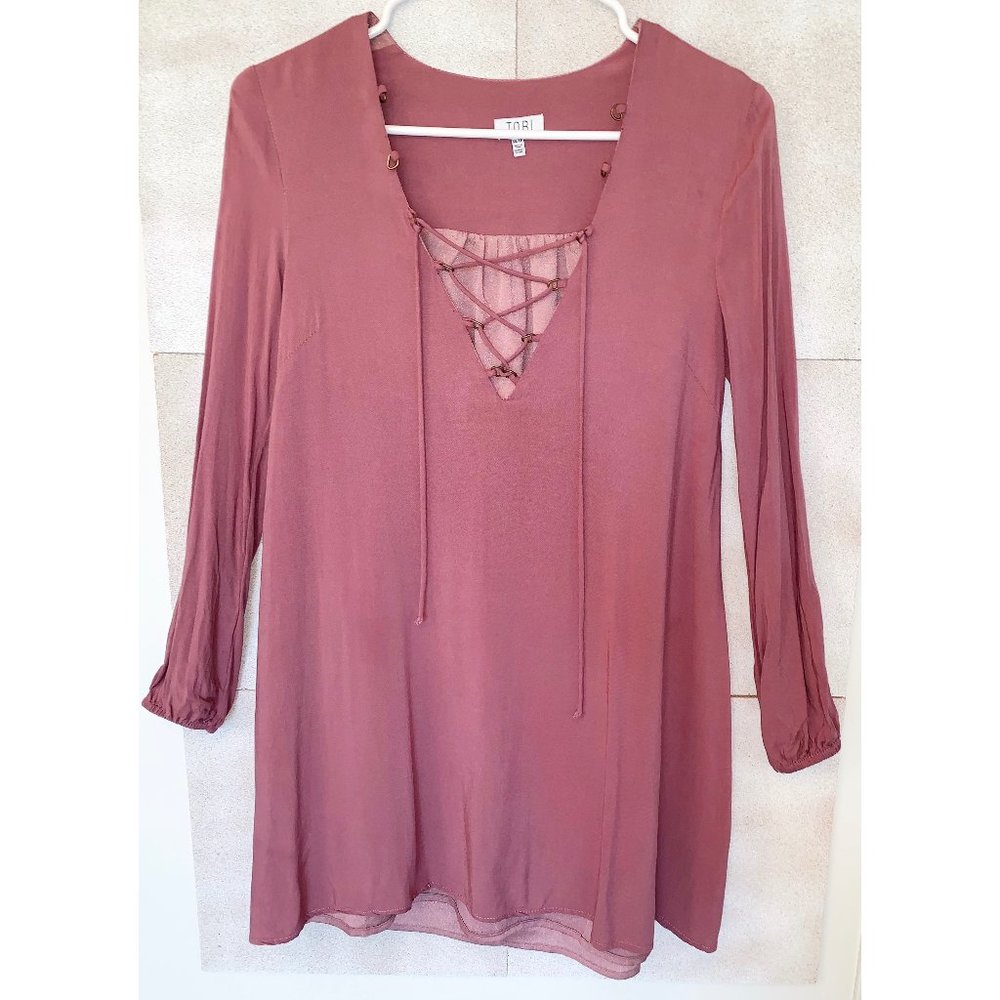 Tobi Lace Up Shift Dress